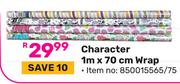 Character 1m x 70mm Wrap 850015565/75