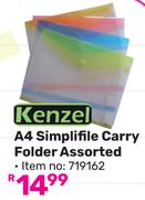 Kenzel A4 Simplifile Carry Folder Assorted 719162
