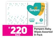 Pampers Baby Wipes Assorted- 9 Pack