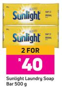 Sunlight Laundry Soap Bar-For 2 x 500g