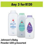 Johnson's Baby Powder 400g Assorted- For Any 3