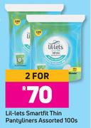 Lil-Lets Smartfit Thin Pantyliners Assorted 100's Pack- For 2