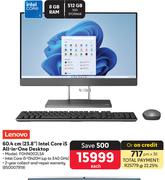 Lenovo 60.4cm (23.8") Intel Core i5 All In 1 Desktop FOHN002LSA