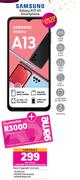 Samsung Galaxy A13 4G Smartphone-On 1.2GB Red Top Up Core More Data