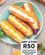 Long Custard Or Dessert Topping Doughnuts-For Any 4