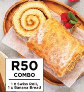1 X Swiss Roll, 1 x Banana Bread-Combo