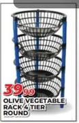 Olive Vegetable Rack 4 Tier Round