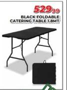 Black Foldable Catering Table 1.8M