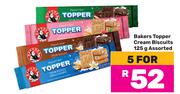 Bakers Topper Cream Biscuits Assorted-5 x 125g