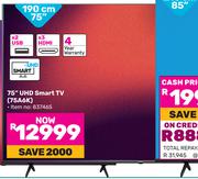 Hisense 190cm (75") UHD Smart TV 75A6K