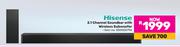 Hisense 2.1 Channel Soundbar With Wireless Subwoofer