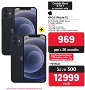 Apple 64GB iPhone 12 (2 for 1 Contract)