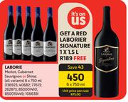 Laborie Merlot,Cabernet Sauvignon Or Shiraz-6 x 750ml