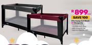 Little One Vito Camp Cot Black Or Burgundy-Each