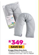 Little One Preggy Pillow Grey Dots-Each