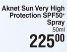 Bionike Defence Sun Aknet Sun Very High Protection SPF50+ Spray-50ml
