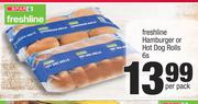 Spar Freshline Hamburger Or Hot Dog Rolls-6's Per Pack