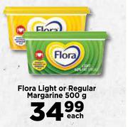 Flora Light Or Regular Margarine-500g Each