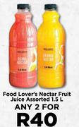 Food Lover's Nectar Fruit Juice Assorted-For 2 x 1.5L