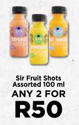 Sir Fruit Shots Assorted-For Any 2 x 100ml