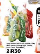 Apple Or Abata Fetel Pear Econopacks-For 2 x 1.5Kg