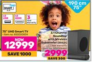 Skyworth 75" (190cm) UHD Smart TV 