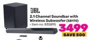 JBL 2.1 Channel Soundbar With Wireless Subwoofer SB170