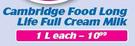 Cambridge Food Long Life Full Cream Milk-1Ltr Each