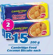 Cambridge Food Coconut Biscuits-2 x 200g 