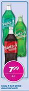 Soda-T Soft Drink Assorted-2Ltr Each