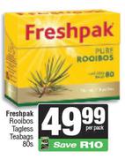 Freshpak Rooibos Tagless Teabags-80 Per Pack