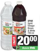 Spar Spirit Vinegar (Brown & White)-For Any 2 x 750ml
