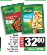 Knorr Dry Cook In Sauce Or Bakes 38gm-48gm Assorted Excl. Sauces & Gravies-For 2