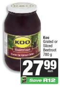 Koo Grated Or Sliced Beetroot-780gm Each