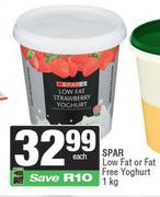 Spar Low Fat Or Fat Free Yoghurt-1Kg Each