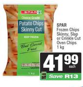 Spar Frozen Chips Skinny, Slap Or Crinkle Cut Oven Chips-1Kg Each