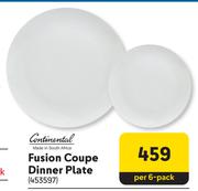 Continental Fusion Coupe Dinner Plate-Per 6-Pack