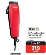 WAHL 15-Piece Easy Cut Haicutting Kit 9633-616 1914068-Per Kit
