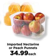 Imported Nectarine Or Peach Punnets-Each