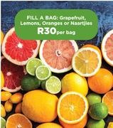 Fill A Bag: Grapefruit, Lemons, Oranges Or Naartjies-Per Bag