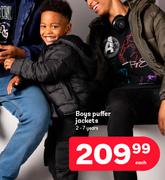 Boys Puffer Jackets 2-7 Years-Each