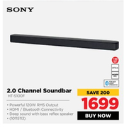Sony 2.0 Channel Soundbar HT-S100F