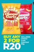 Willards Cheese Curls Assorted-For 2 x 90g