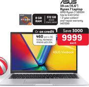 Asus 15.6"939cm) Ryzen 7 Laptop 461356-Each