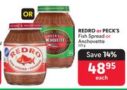 Redro Or Peck's Fish Spread or Anchovette-225g Each
