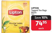 Lipton Tagged Tea Bags (Black)-100's Pack