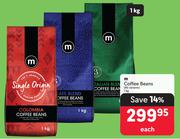 M Coffee Beans (All Variants)-1Kg Each