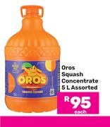 Oros Squash Concentrate Assorted-5L Each