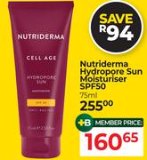 Nutriderma Hydropore Sun Moisturiser SPF50-75ml