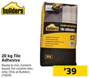 Builders 20 Kg Tile Adhesive